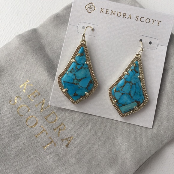 Kendra Scott Jewelry - New Kendra Scott Alex Earrings BRNZ VND TURQ